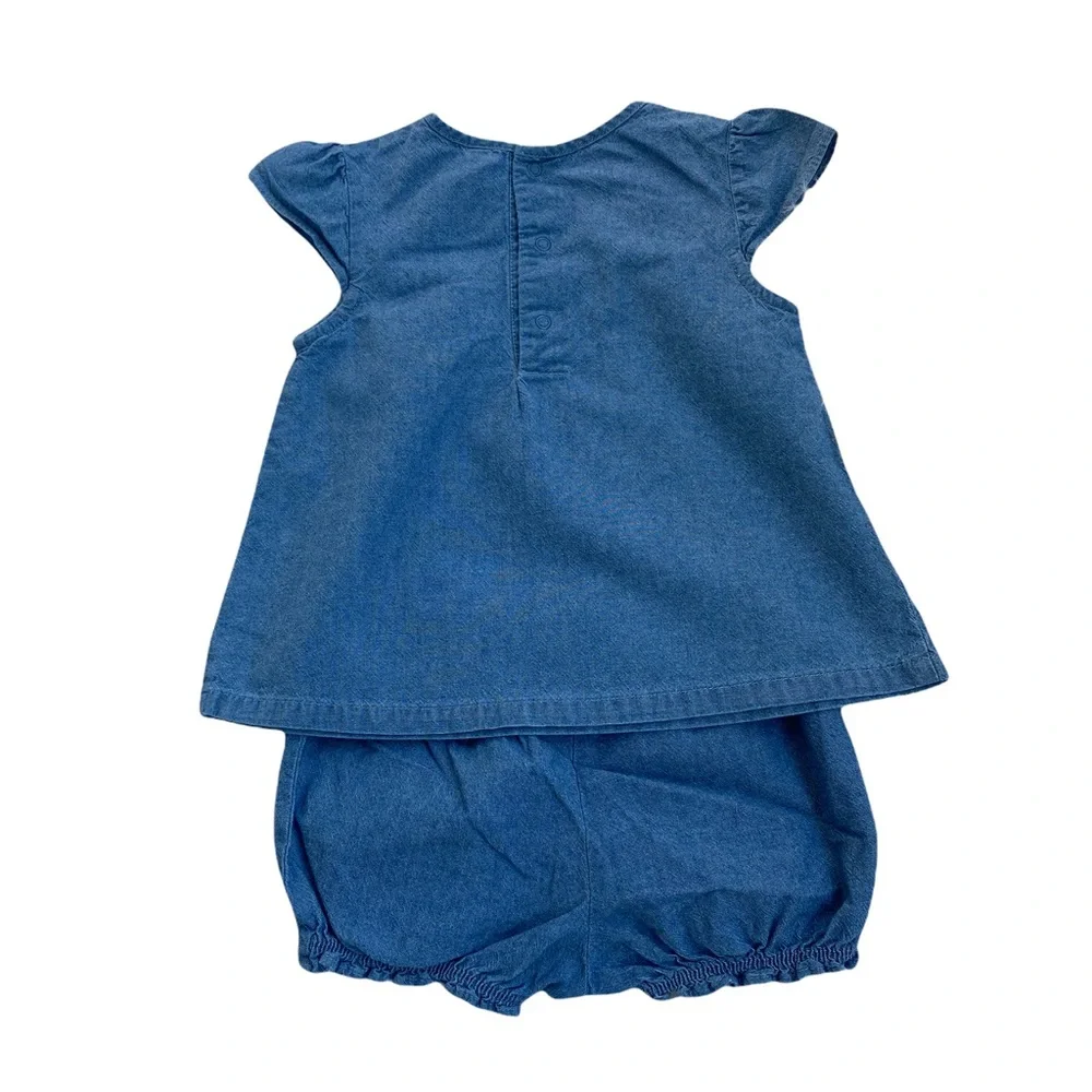 CARTER’S Little Girl Top with Diaper Cover and Floral Top LUCKY Leggings  18 mth - Picture 3 of 9